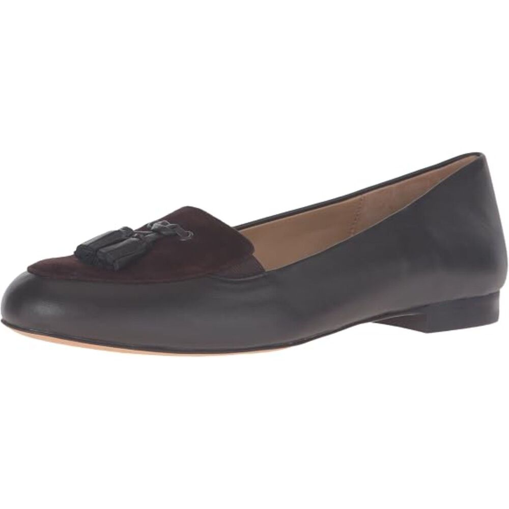 Trotters Signature Womens Loafers Size 7N Black Leather Suede Tassel Flats
